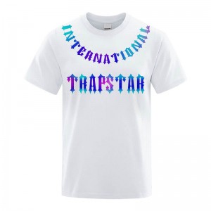 Camiseta Trapstar 3D Printed Tiger Hombre Blancas España | HW95-894