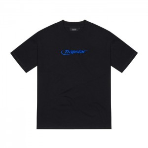 Camiseta Trapstar Hyperdrive Embroidered Tee Hombre Negras Azules España | XE77-095