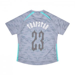 Camiseta Trapstar Irongate Football Jersey Hombre Gris Azules España | XN07-227