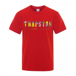 Camiseta Trapstar Its a Secret Dave Hombre Rojas España | OO67-355