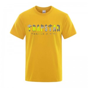 Camiseta Trapstar Its a Secret Dave Hombre Amarillo España | KE01-249