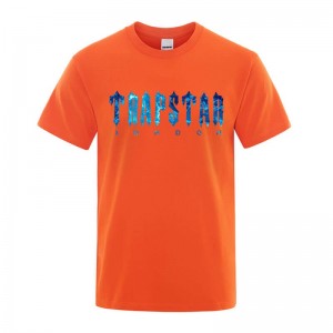 Camiseta Trapstar London Chenille Tee Hombre Naranjas España | PO78-917