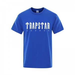 Camiseta Trapstar London Letter Printed Hombre Azules España | NO35-559