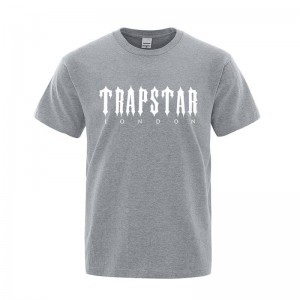 Camiseta Trapstar London Letter Printed Hombre Gris España | YM37-455