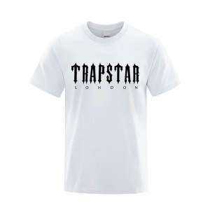 Camiseta Trapstar London Letter Printed Hombre Blancas España | SS28-682