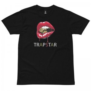 Camiseta Trapstar Red Lips Hombre Rojas Negras España | TO51-970