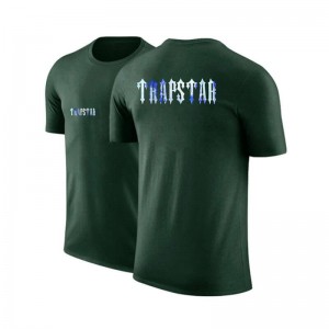 Camiseta Trapstar Shorts Sleeve Round-Neck Hombre Verde España | XI84-961