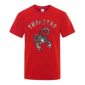 Camiseta Trapstar Spider Printed Estampadas Tee Hombre Rojas España | CM44-082