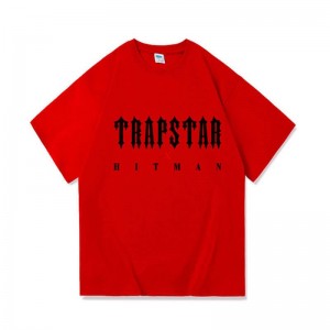 Camiseta Trapstar X Hitman Hombre Rojas España | DM23-763