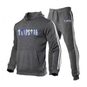 Chándal Trapstar Fleece Causal Deporte Hombre Gris España | PU80-387