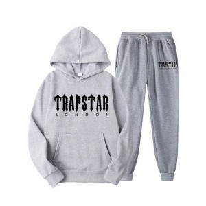 Chándal Trapstar Fleece London Hombre Gris España | ET31-103