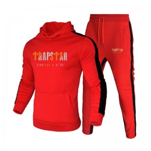 Chándal Trapstar Invierno Logo Encapuchado Hombre Rojas España | WV06-092