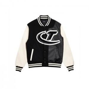 Ropa De Abrigo Trapstar Hyperdrive T Chenille Varsity Jacket Hombre Negras Blancas España | PI67-521