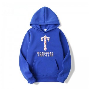 Sudadera con Capucha Trapstar Anime T-Flowers Pattern Hombre Azules España | DP22-433