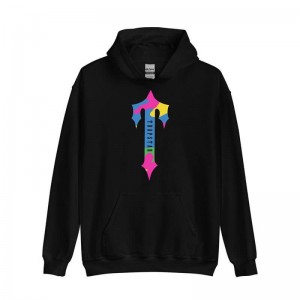 Sudadera con Capucha Trapstar Colorful Logo Rainbow Hombre Negras España | ZS22-948