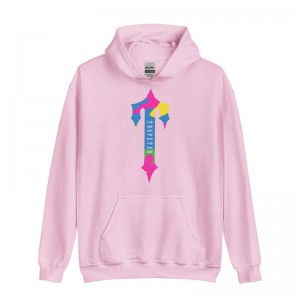 Sudadera con Capucha Trapstar Colorful Logo Rainbow Hombre Rosas España | YY09-104