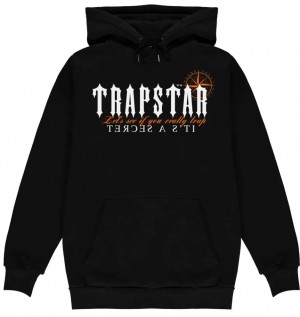 Sudadera con Capucha Trapstar It's a Secret Funny Hombre Negras España | NW96-100