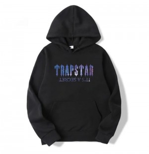 Sudadera con Capucha Trapstar It's a Secret Galaxy Hombre Negras España | CA75-300