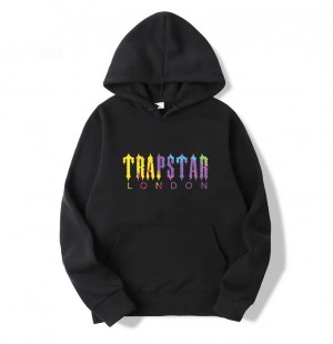 Sudadera con Capucha Trapstar London Print Hombre Negras España | PG22-651