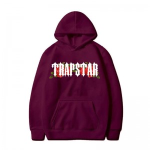 Sudadera con Capucha Trapstar Long Sleeve Hombre Burdeos España | KN28-418