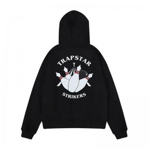 Sudadera con Capucha Trapstar Streetwear Strikers Hombre Negras España | BW10-145