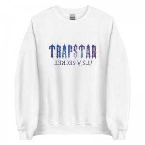 Sudaderas Trapstar It’s A Secret Funny Shining Galaxy Hombre Blancas España | LU44-869