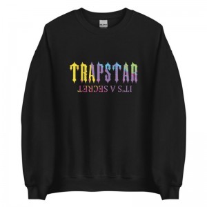 Sudaderas Trapstar It’s A Secret Print Logo Hombre Negras España | ZO92-667