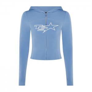 Top Trapstar TS-Star Zip Mujer Azules España | JE09-642