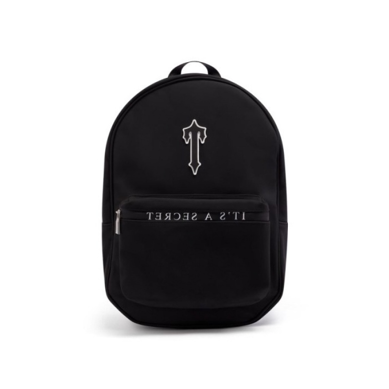 Bolsas Trapstar It\'s A Secret Rucksack Hombre Negras Blancas España | EC39-563