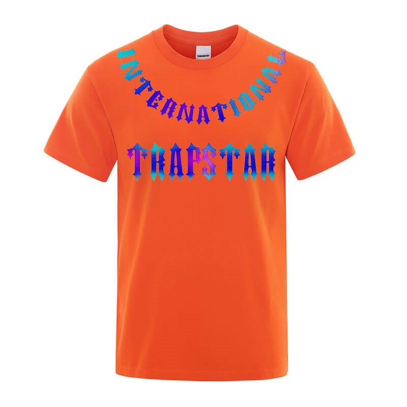 Camiseta Trapstar 3D Printed Tiger Hombre Naranjas España | IL39-425