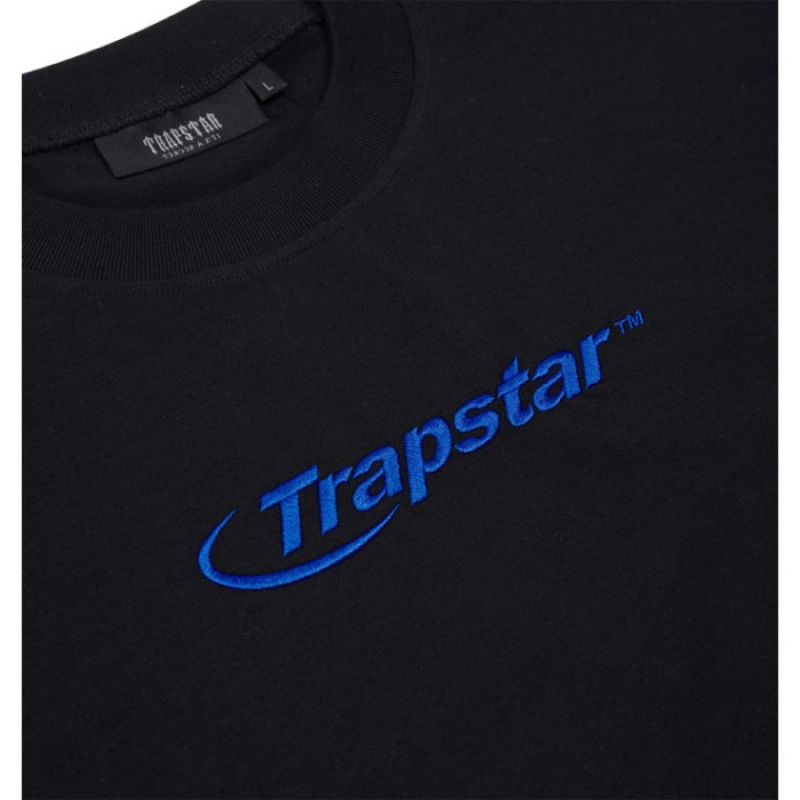 Camiseta Trapstar Hyperdrive Embroidered Tee Hombre Negras Azules España | XE77-095