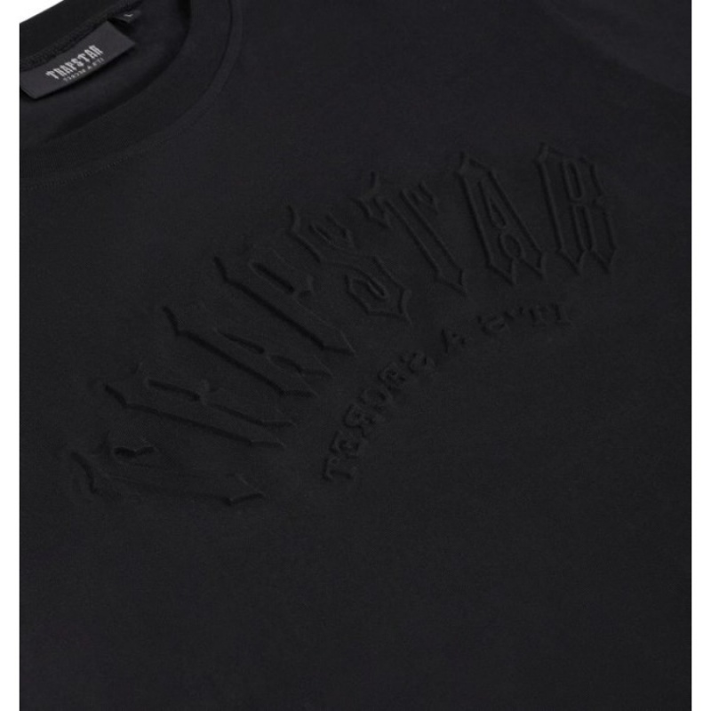 Camiseta Trapstar Irongate Arch Embossed Tee Hombre Negras España | QM92-918