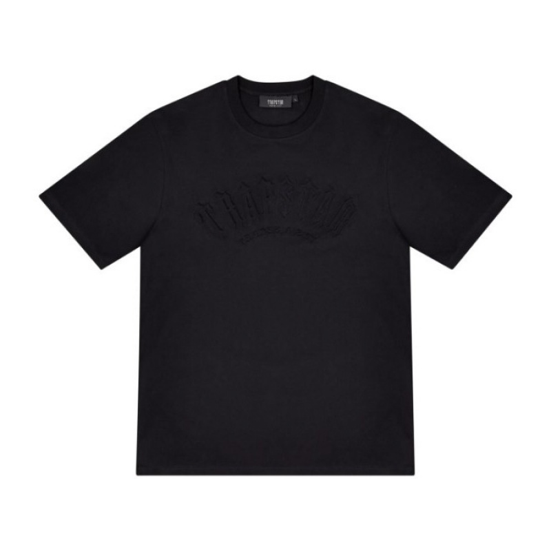 Camiseta Trapstar Irongate Arch Embossed Tee Hombre Negras España | QM92-918