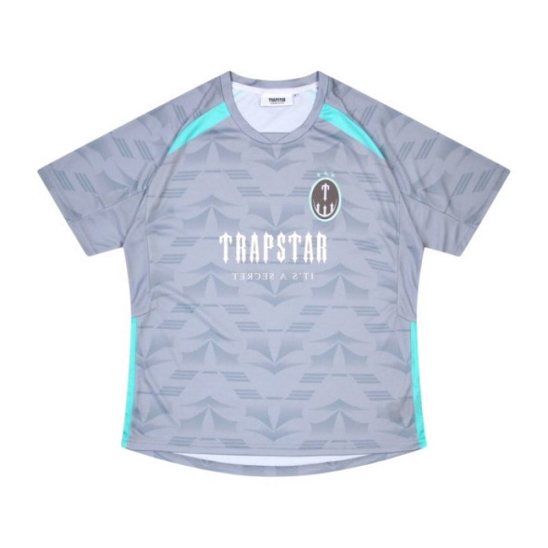 Camiseta Trapstar Irongate Football Jersey Hombre Gris Azules España | XN07-227