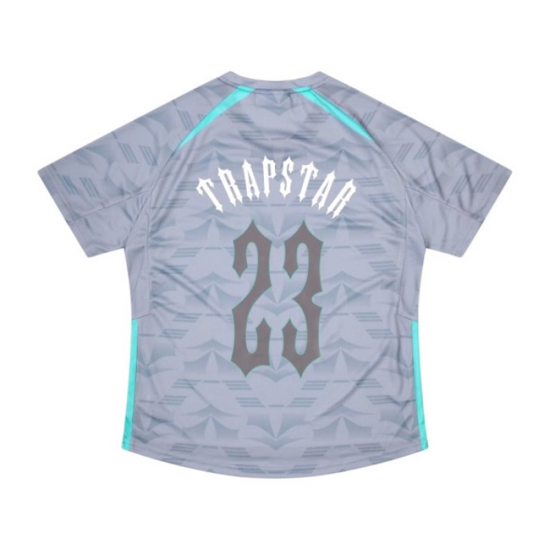 Camiseta Trapstar Irongate Football Jersey Hombre Gris Azules España | XN07-227