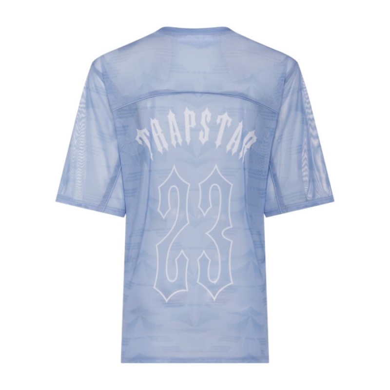 Camiseta Trapstar Irongate Mesh Football Jersey Hombre Azules España | PS69-196