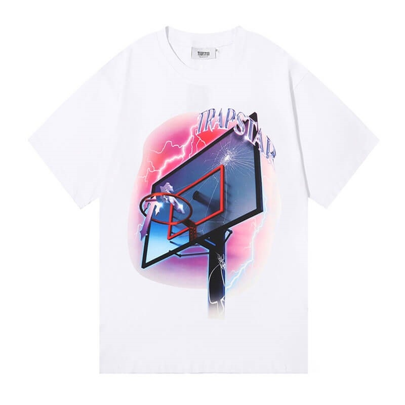 Camiseta Trapstar Lightning Basketball Hombre Blancas España | HI19-322