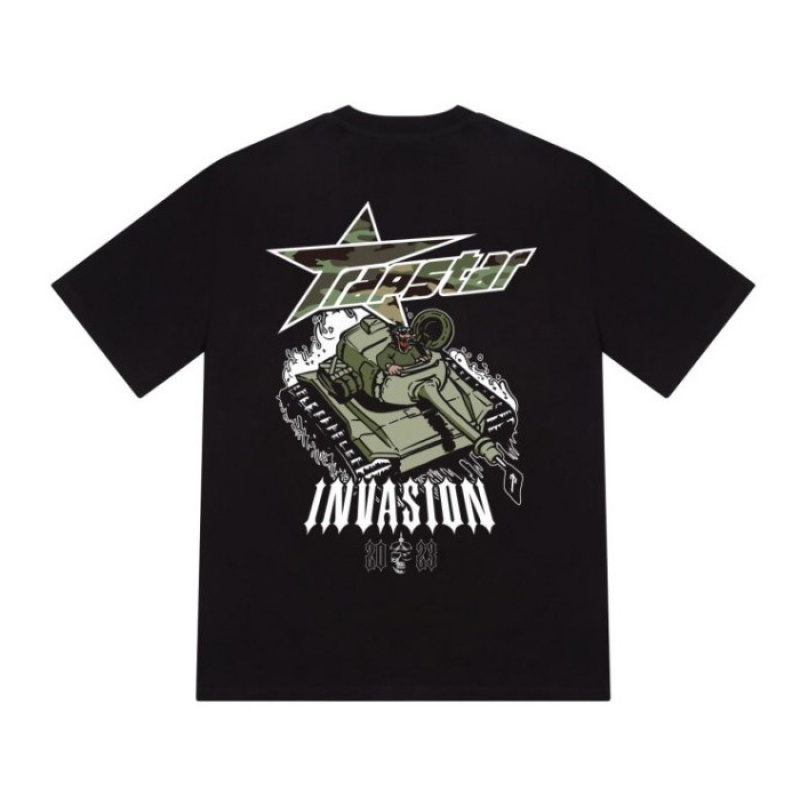 Camiseta Trapstar Trap Invasion Tee Hombre Negras España | LU81-967