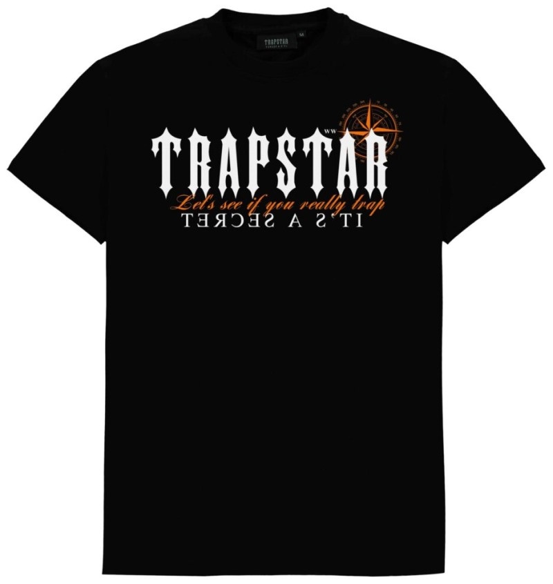 Camiseta Trapstar X Central C Hombre Negras España | FD68-960