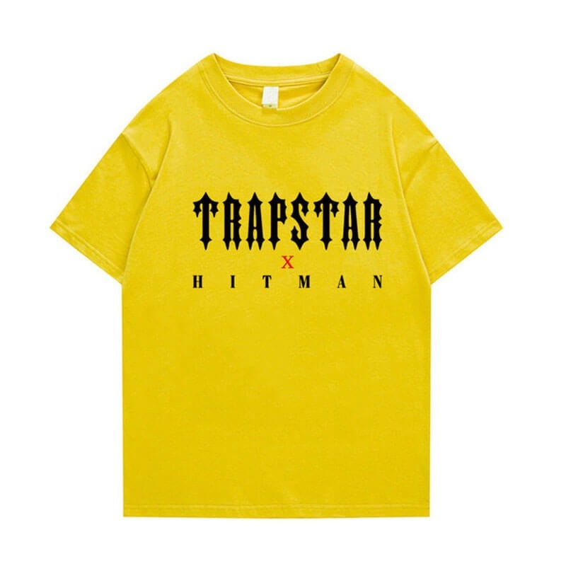 Camiseta Trapstar X Hitman Hombre Amarillo España | UI07-969