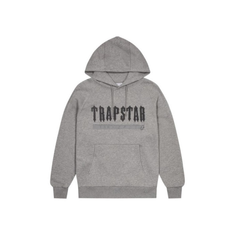 Chándal Trapstar Decoded Chenille 2.0 Hoodie Hombre Gris España | KN64-578