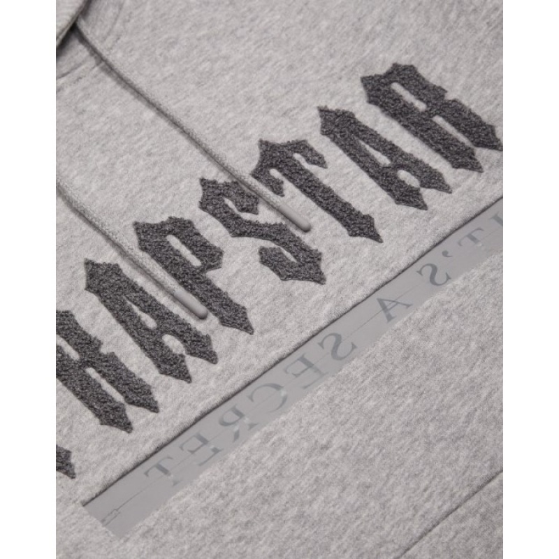 Chándal Trapstar Decoded Chenille 2.0 Hoodie Hombre Gris España | KN64-578