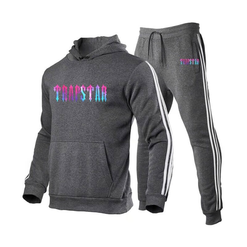 Chándal Trapstar Fleece Causal Deporte Hombre Gris España | YA43-731