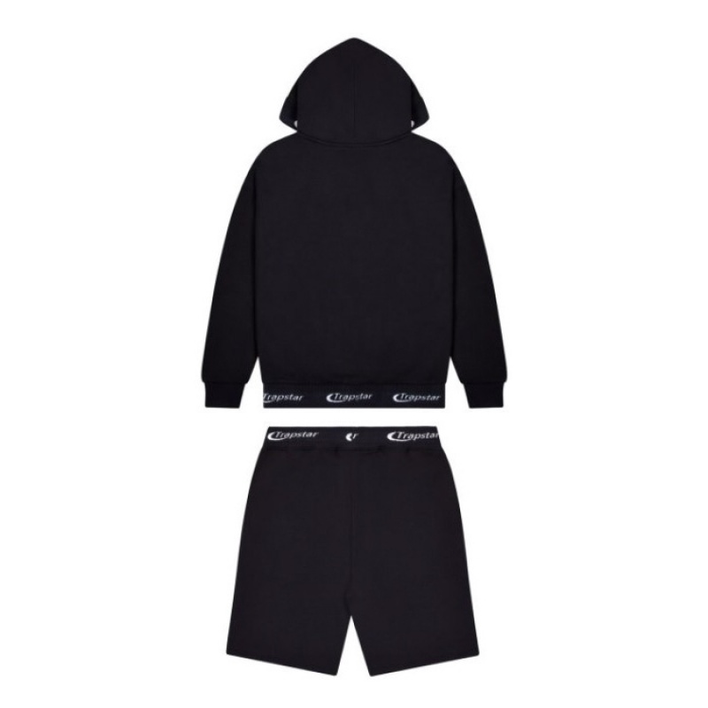 Chándal Trapstar Hyperdrive Rib Hoodie Shorts Set Hombre Negras España | QP28-467