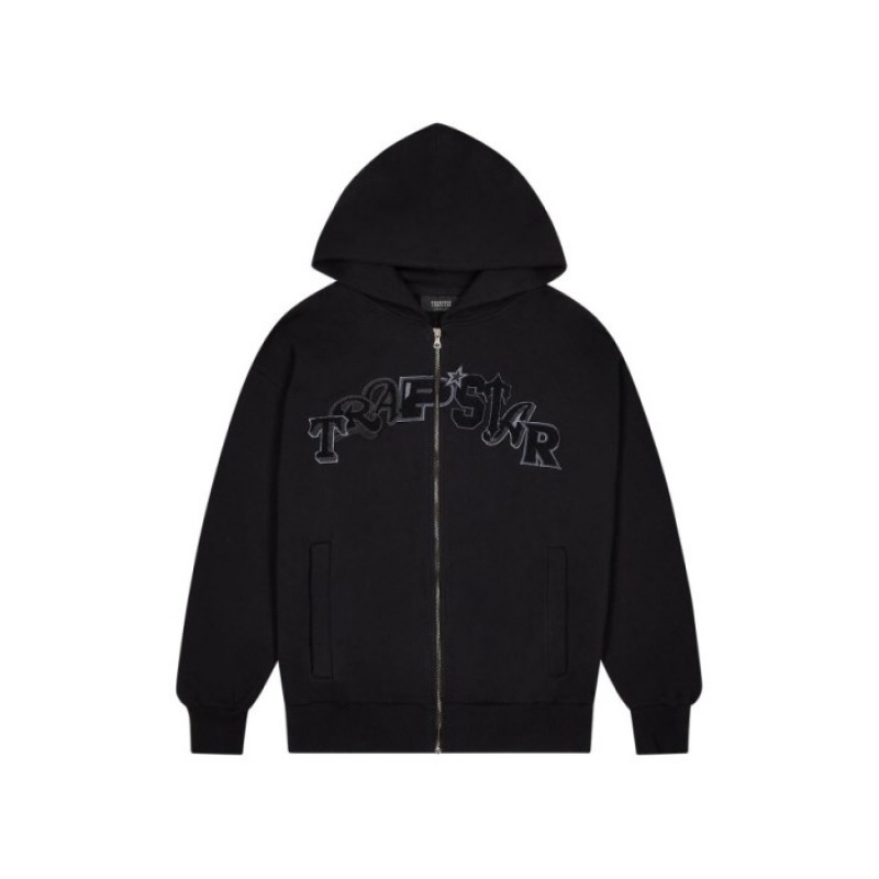 Chándal Trapstar Wildcard Chenille Zip Hoodie Hombre Negras España | BS19-750