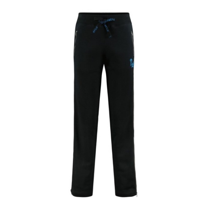 Pantalon Trapstar Script Zip Leg Jogging Bottoms Mujer Negras Turquesa España | EX02-004