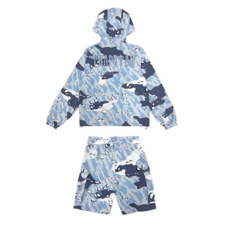 Ropa De Abrigo Trapstar Decoded Camo Windbreaker Hombre Azules Camuflaje España | OF79-230