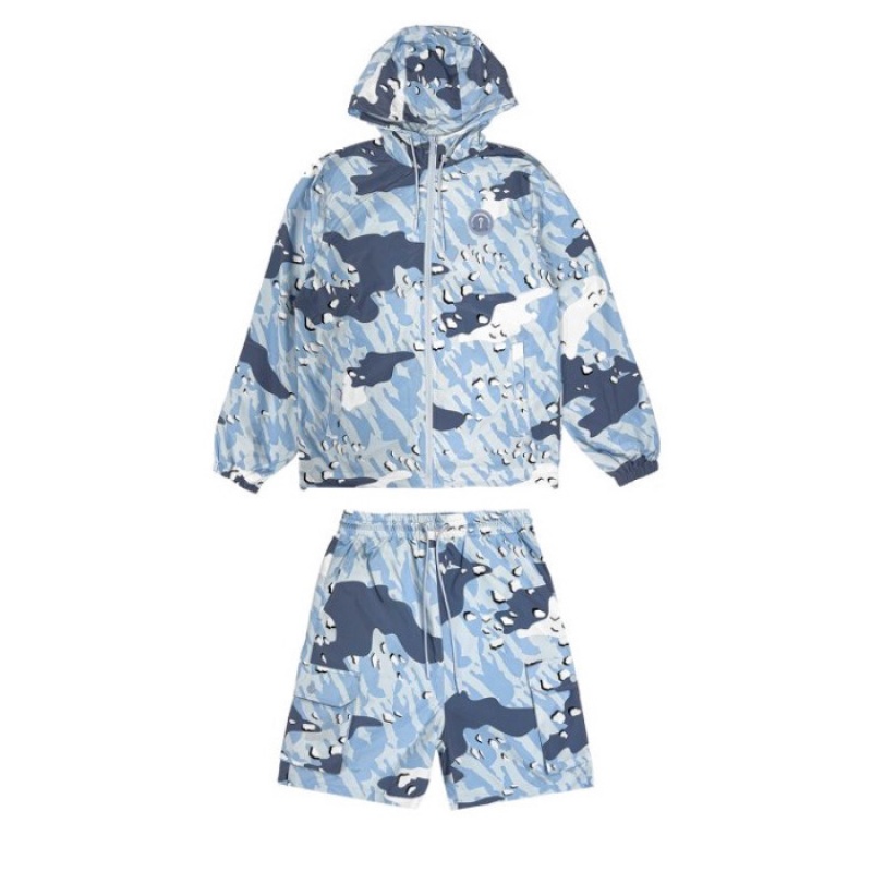 Ropa De Abrigo Trapstar Decoded Camo Windbreaker Hombre Azules Camuflaje España | OF79-230