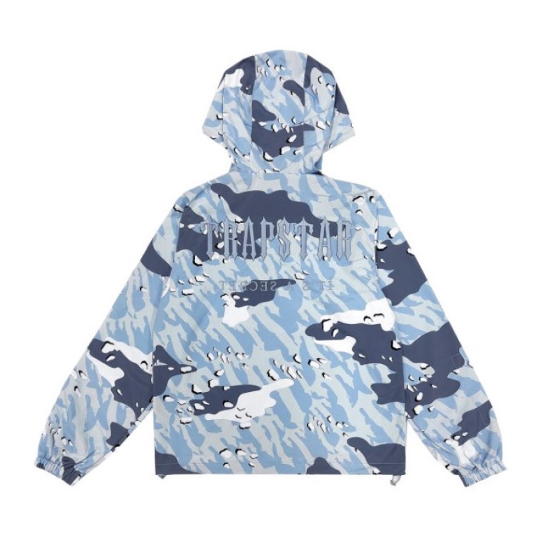 Ropa De Abrigo Trapstar Decoded Camo Windbreaker Hombre Azules Camuflaje España | OF79-230