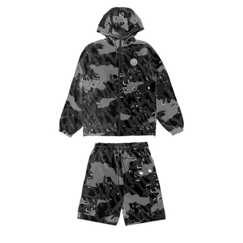 Ropa De Abrigo Trapstar Decoded Camo Windbreaker Hombre Negras Camuflaje España | BR67-429